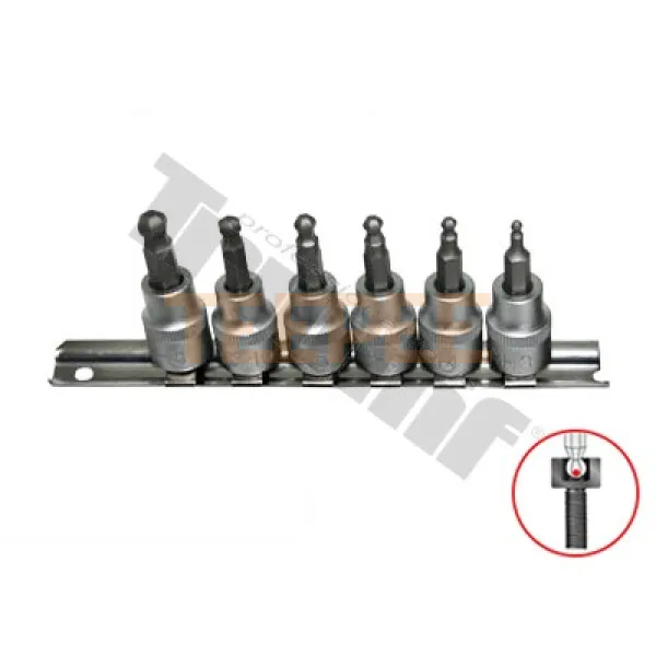 TRIUMF sada inbus nadstavcov 3/8" s guličkou, 6 dielna