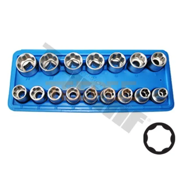 TRIUMF sada 1/2" hlavíc 18 dielna, surface drive