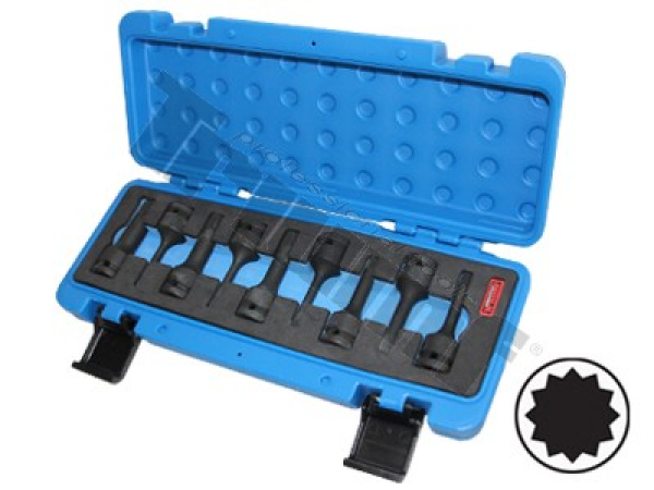 TRIUMF sada kovaných XZN bitov, 1/2" vstup, 9 - dielna