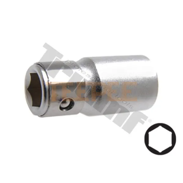 TRIUMF adaptér 1/4" vstup na 6mm bity s poistným vonkajším krúžkom. Crv materiál, štandard