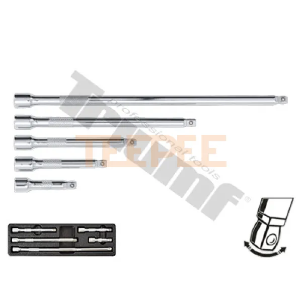 TRIUMF sada výkyvných predlžení 1/4" dĺžky: 50, 75, 100, 150, 225 mm, v PVC podložke, 5 dielna