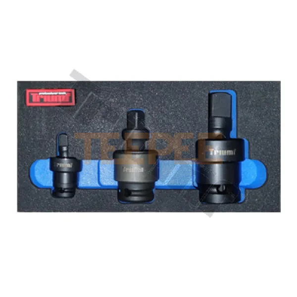 TRIUMF sada kovaných kĺbových adaptérov 1/4",/8",1/2" v krabičke, 3 dielna