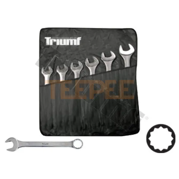 TRIUMF sada kľúčov očkovidlicových, v palcových mierach, 6 dielna