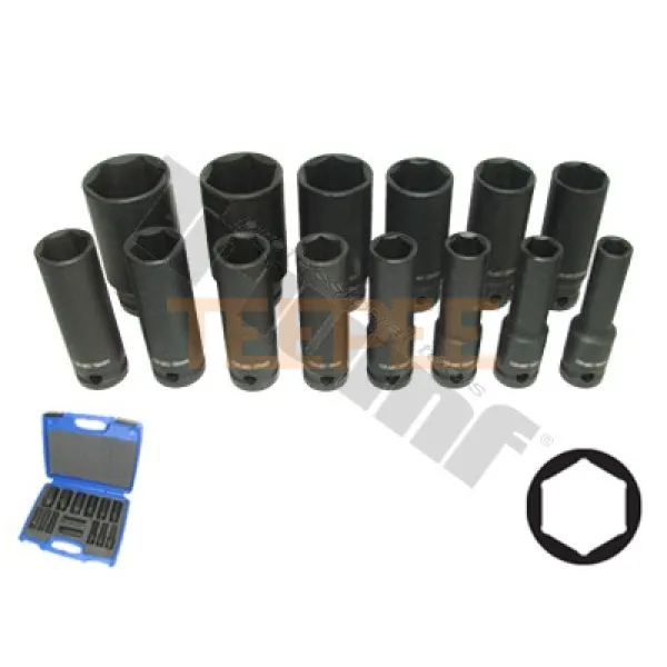 TRIUMF sada kovaných predĺžených hlavíc 6 - hranných, 1/2" vstup, 14 - dielna