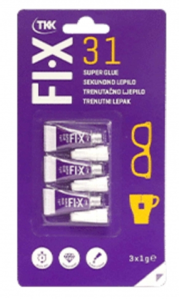 TKK lepidlo sekundové FIX 31 1g 3ks 