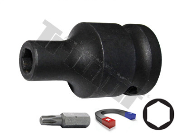 TRIUMF adaptér kovaný 1/2" vstup na 1/4" bity, dĺžka 38mm s magnetom