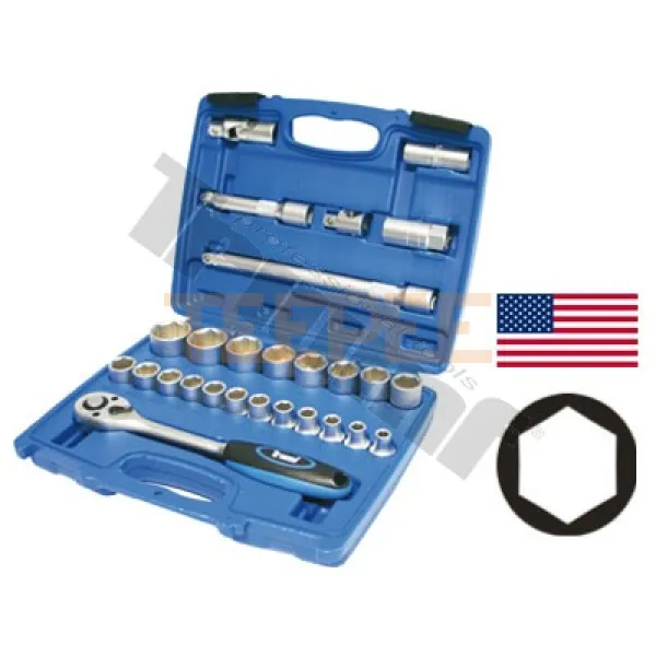 TRIUMF gola sada 1/2" vstup, palcové miery, 27 - dielna