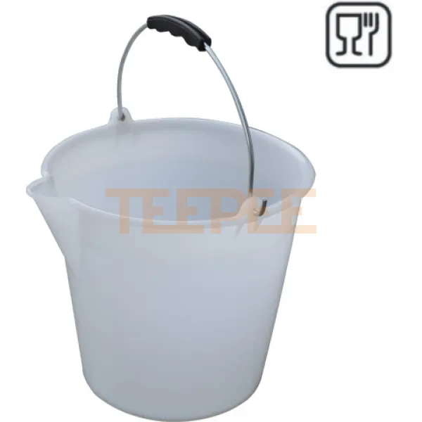 Vedro biele potravinárske s výlevkou