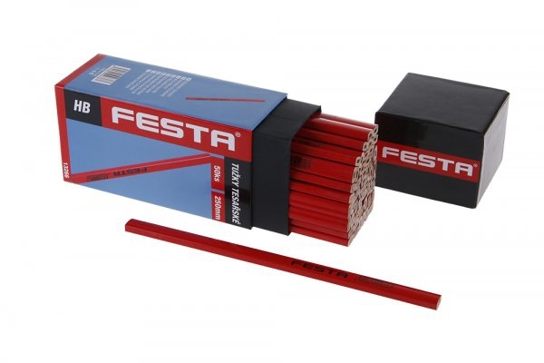 FESTA tesárska ceruza 180mm HB červ.lak