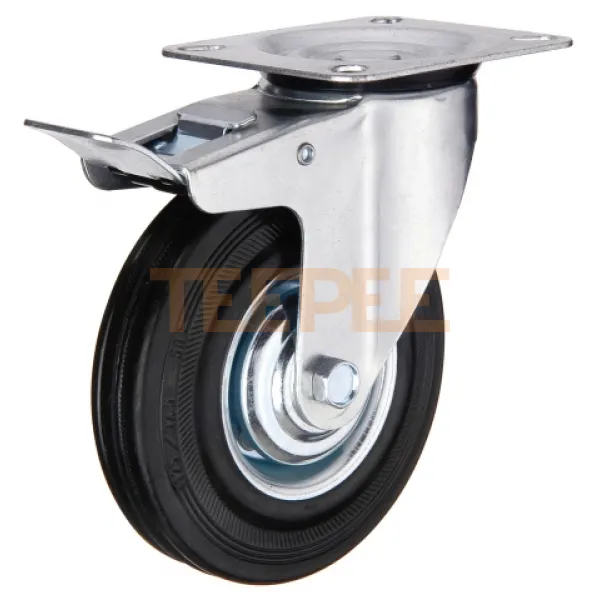 FESTA koliesko otočné s platňou a brzdou s oceľovým diskom