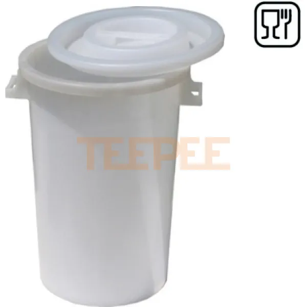 Nádoba s vrchnákom biela potravinárska 