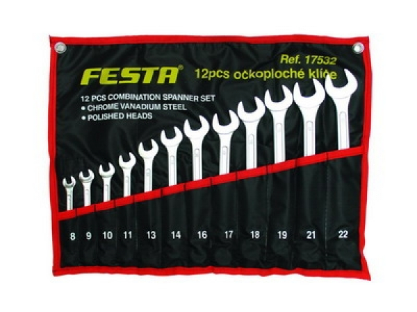 FESTA sada očkoplochých kľúčov CrV