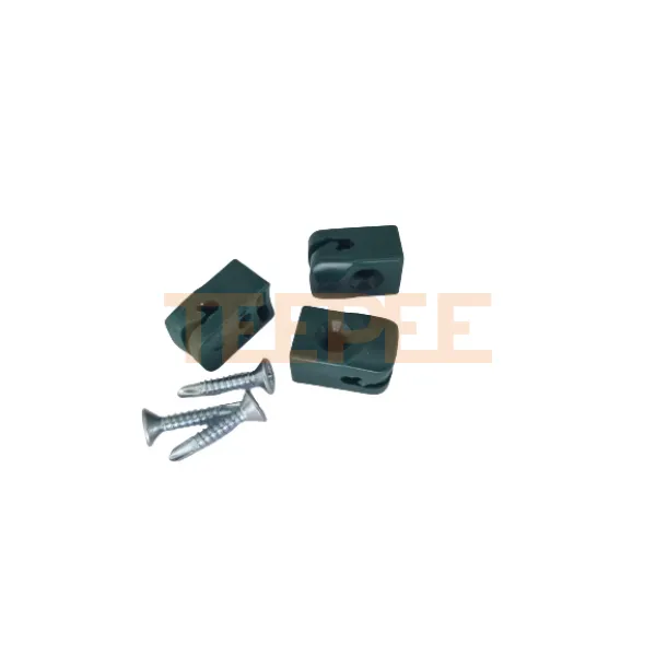 Príchytka na drôt PVC zelená so skrutkou