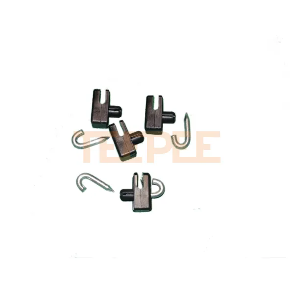 Príchytka na drôt PVC čierna s klincom