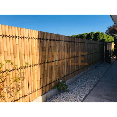 Panel z polkruhových bambusových tyčí natural
