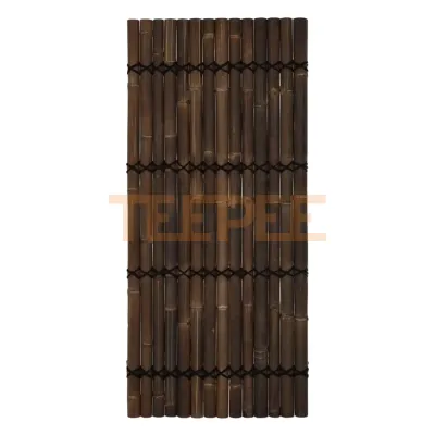 Panel z polkruhových bambusových tyčí brown