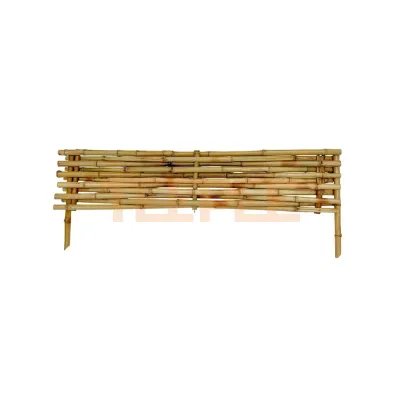 Pletený bambusový záhradný lem natural 90 x 35 cm