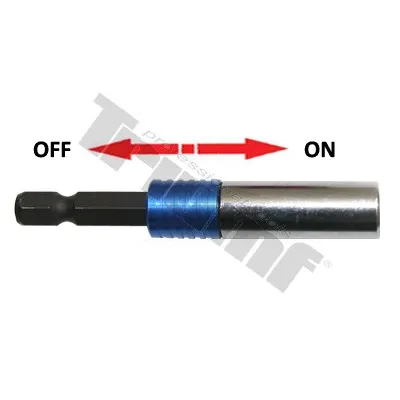 TRIUMF držiak na 1/4" bity 60 mm, s poistným krúžkoma pružinkou