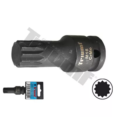 TRIUMF nadstavec XZN M18 v 1/2" hlavici, dĺžka 60 mm, nevŕtaný