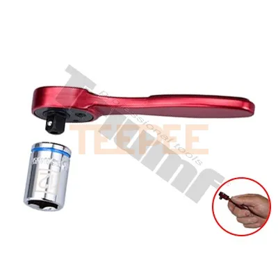 TRIUMF 1/4" račňa hliníková, 72 zubová, červená, extra ľahká