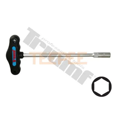 TRIUMF kľúč "T" CRV matný driek, PVC tvarovaná rukoväť