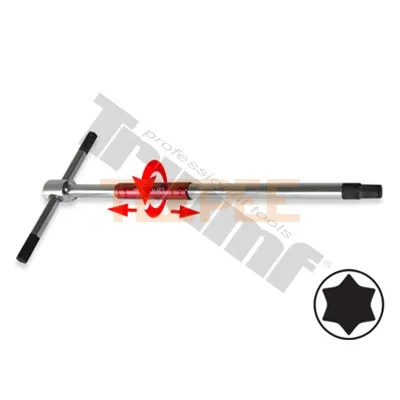 TRIUMF kľúč "T" Torx, rýchloskrutkovací driek, Crv materiál