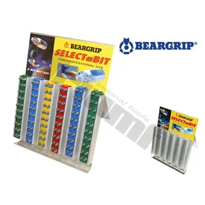BEARGRIP stojan bitov uložených v BITBLOKOCH hliníkový, 120 ks bitov