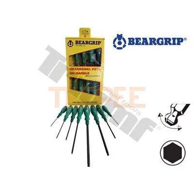 BEARGRIP sada inbus skrutkovačov s guličkou 2 - 10 mm, 8 - dielna