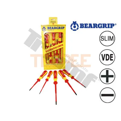 BEARGRIP sada 2K VDE skrutkovačov zúžené PH + PL, 5 - dielna