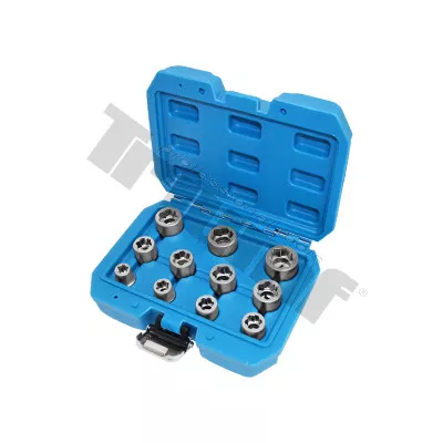 TRIUMF sada špirálových hlavíc 3/8" na poškodené skrutky a matice 8,9,10,11,12,13,14,15,16,17,19mm, 11d