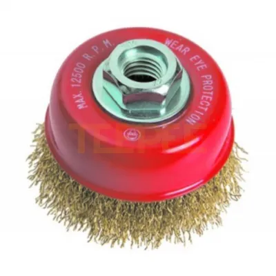 FESTA kartáč hrnčekový vlnitý mosadzný